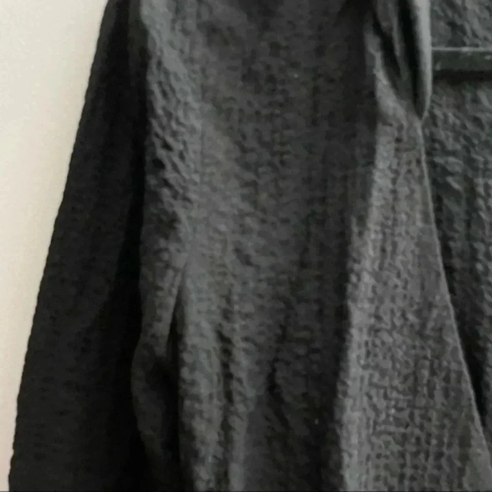 Zara Textured black hooded mini dress XS - Picture 9 of 9